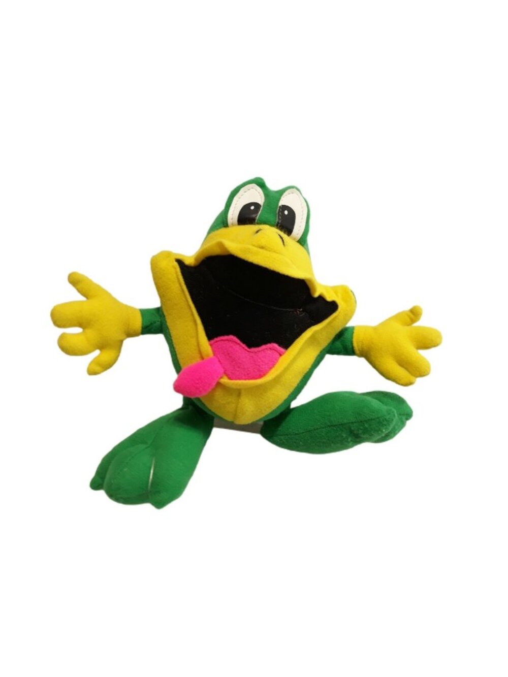 Classic Toy Co Green Yellow Frog Toad Plush Stuffed Animal 7"